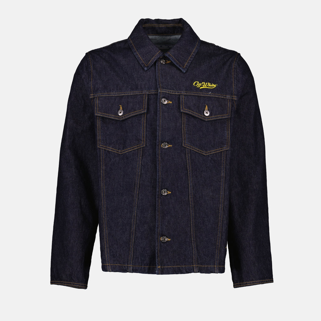 Chemises Veste en jean Wave Off Off-White Bleu foncé Homme