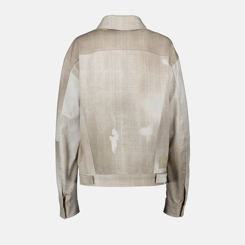 Giacche Veste en jeans Fendi Beige Homme