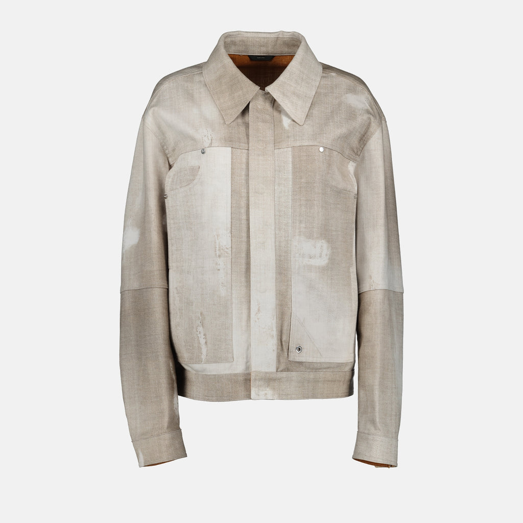 Giacche Veste en jeans Fendi Beige Homme