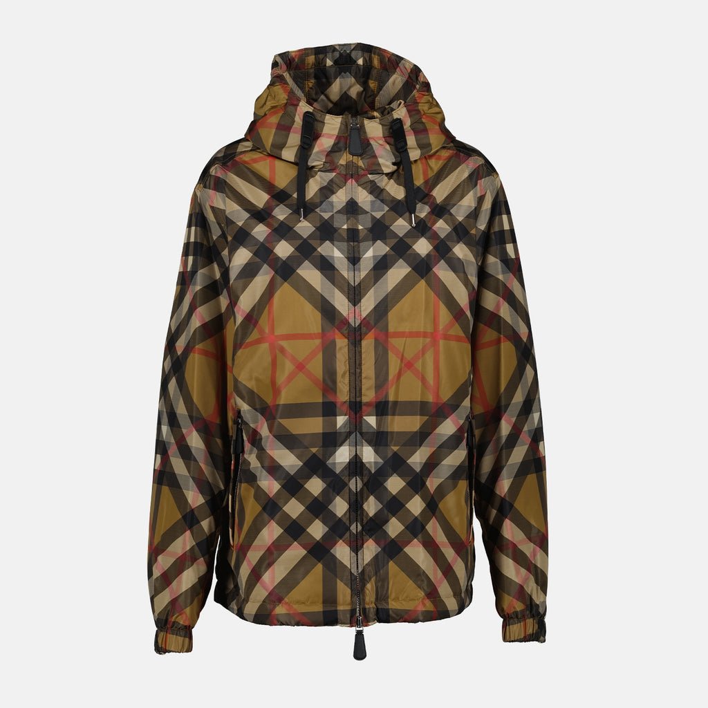 Jacken Veste en nylon Check Burberry Braun Homme