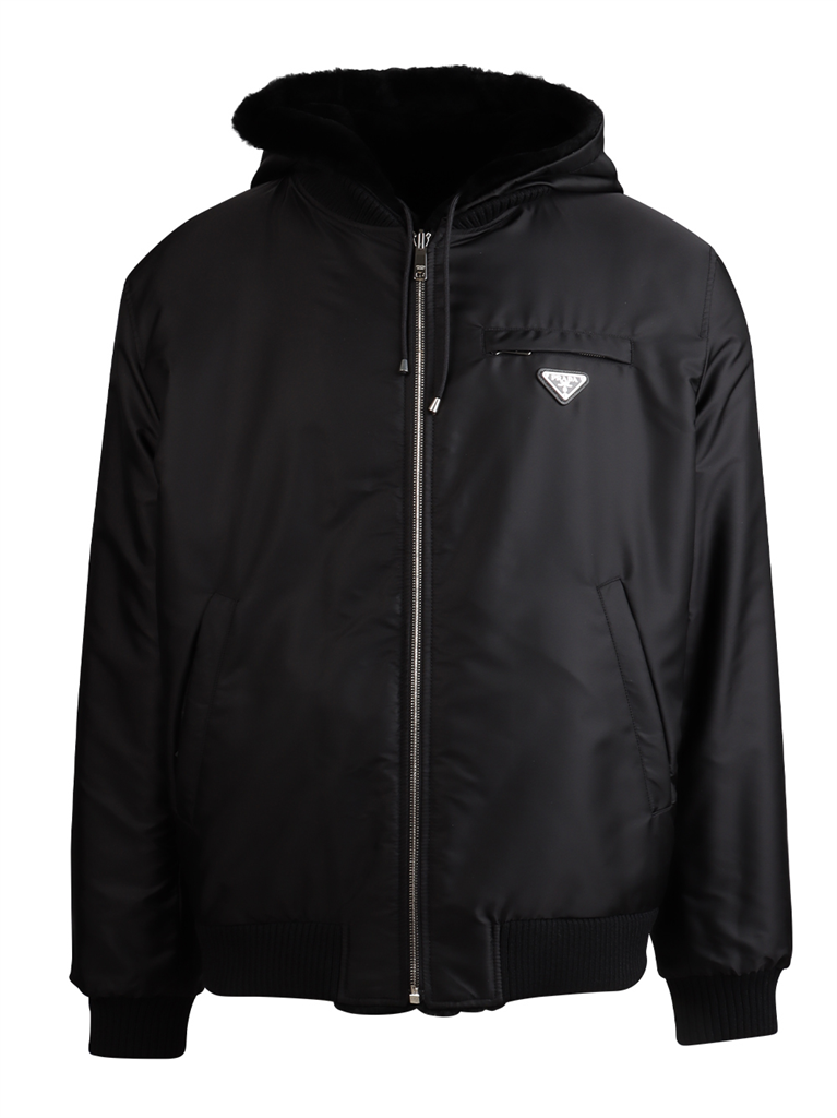 코트 Veste en nylon Prada 검은색 Homme