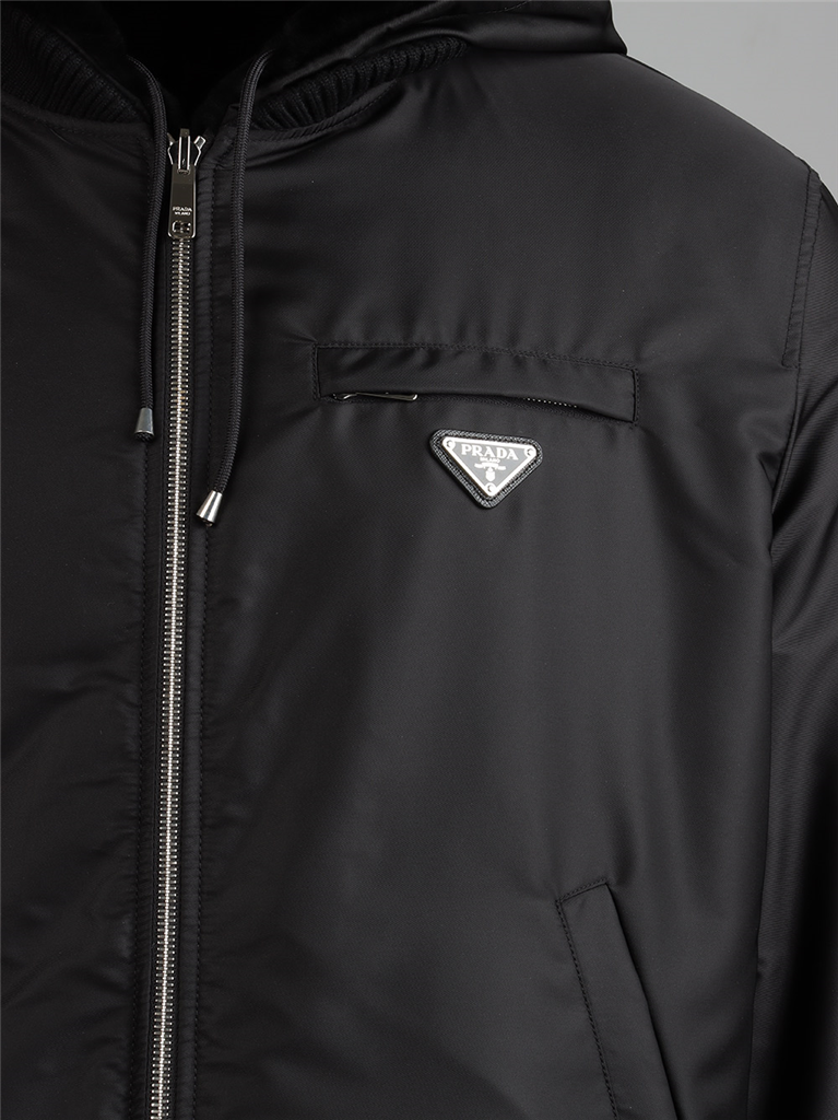 코트 Veste en nylon Prada 검은색 Homme
