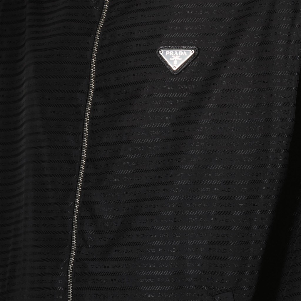Moletons Veste à logo triangle Prada Preto Homme