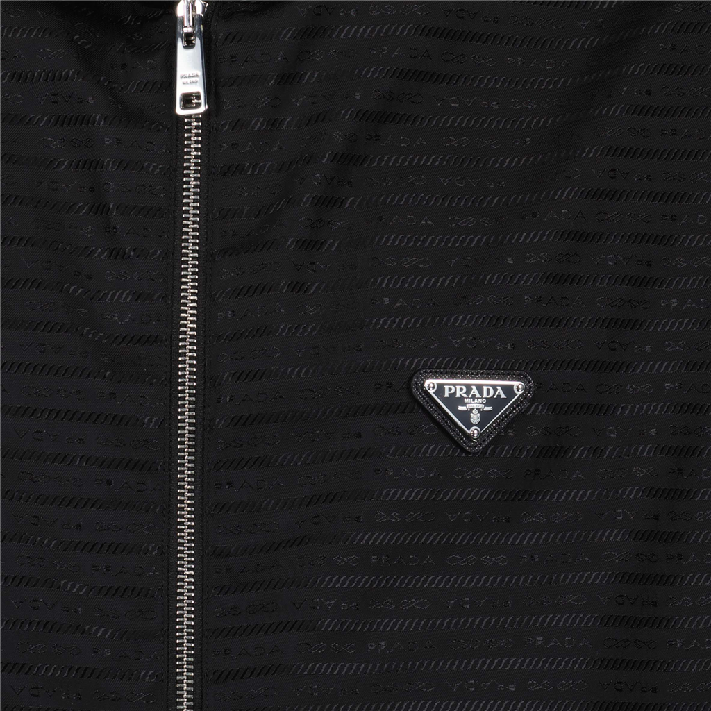 Giacche Veste à logo triangle Prada Nero Homme