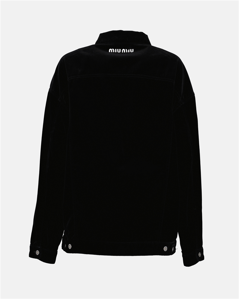 Vestes Veste en velours Miu Miu Noir Femme