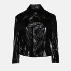 Veste en vinyle noir