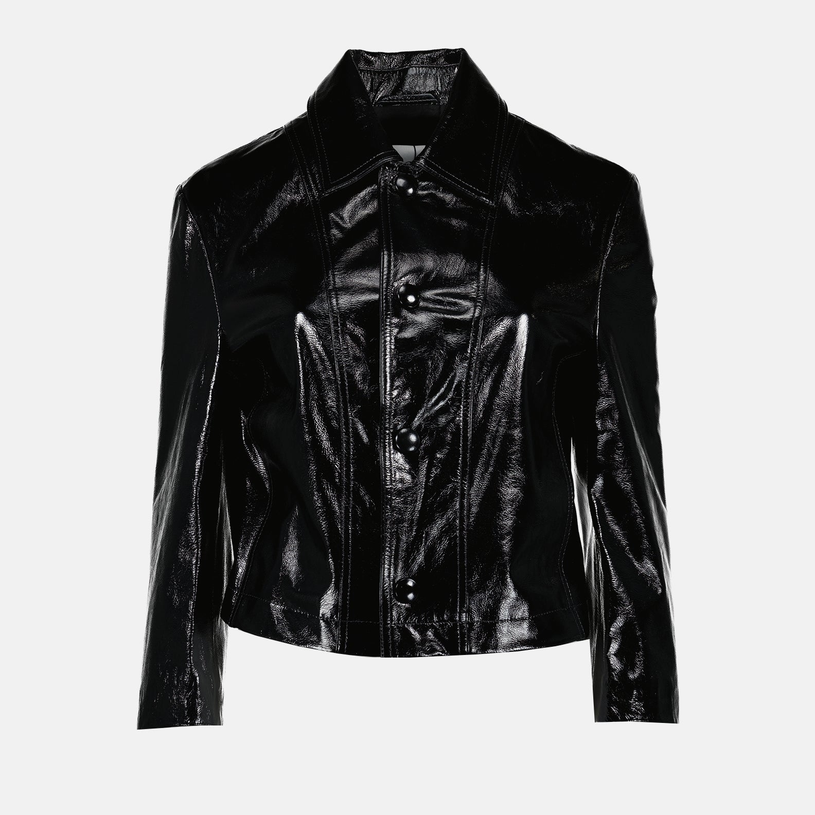 Veste en vinyle noir