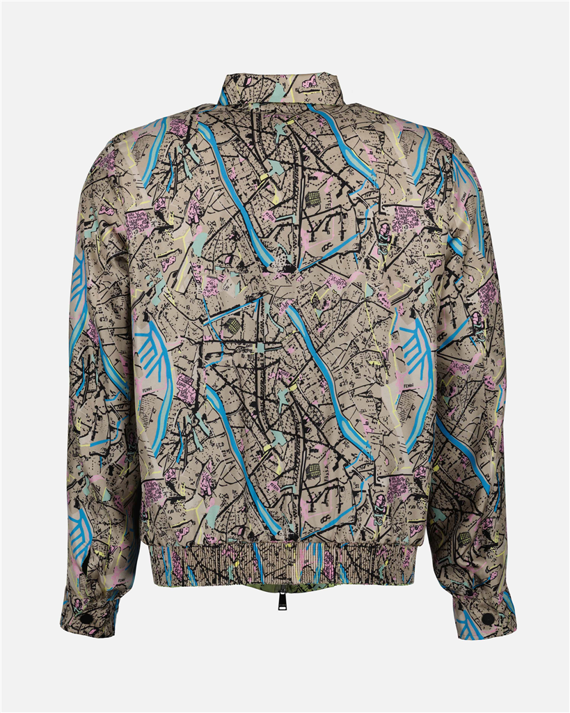Jaquetas Fendi Map Jacket Fendi Verde Homens