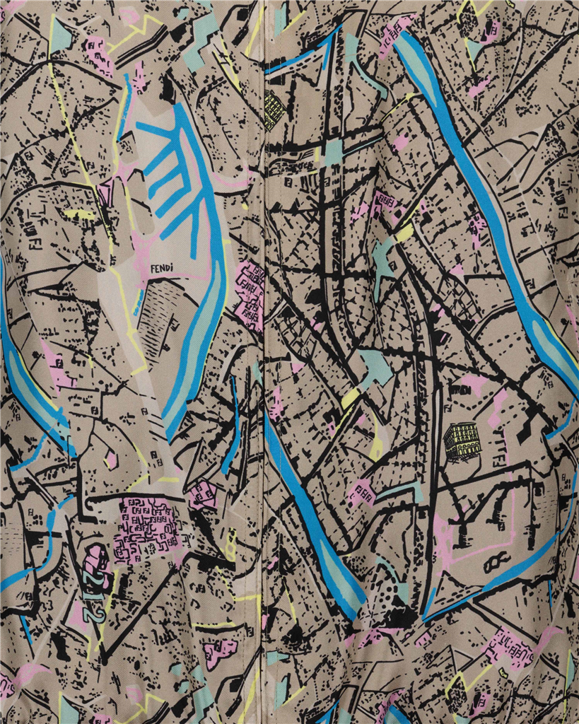 Jaquetas Fendi Map Jacket Fendi Verde Homens