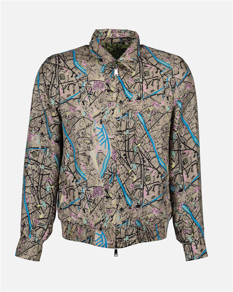 Jaquetas Fendi Map Jacket Fendi Verde Homens