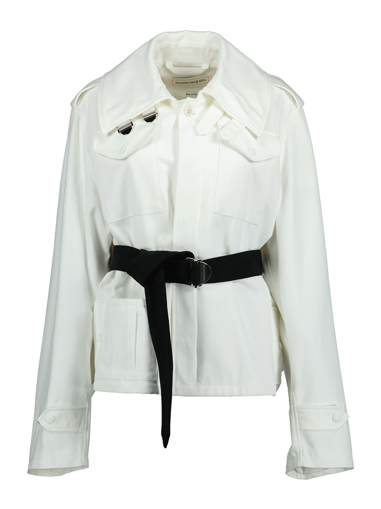 Vestes Veste imprimée Alexander McQueen Blanc Homme