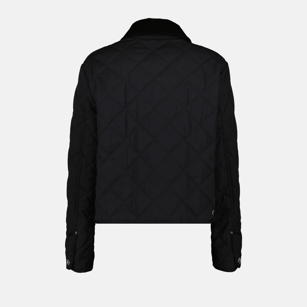 ジャケット ランフォード キルティングジャケット Burberry 黒 Femme