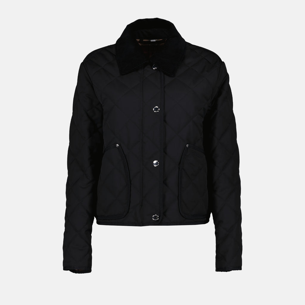 ジャケット ランフォード キルティングジャケット Burberry 黒 Femme
