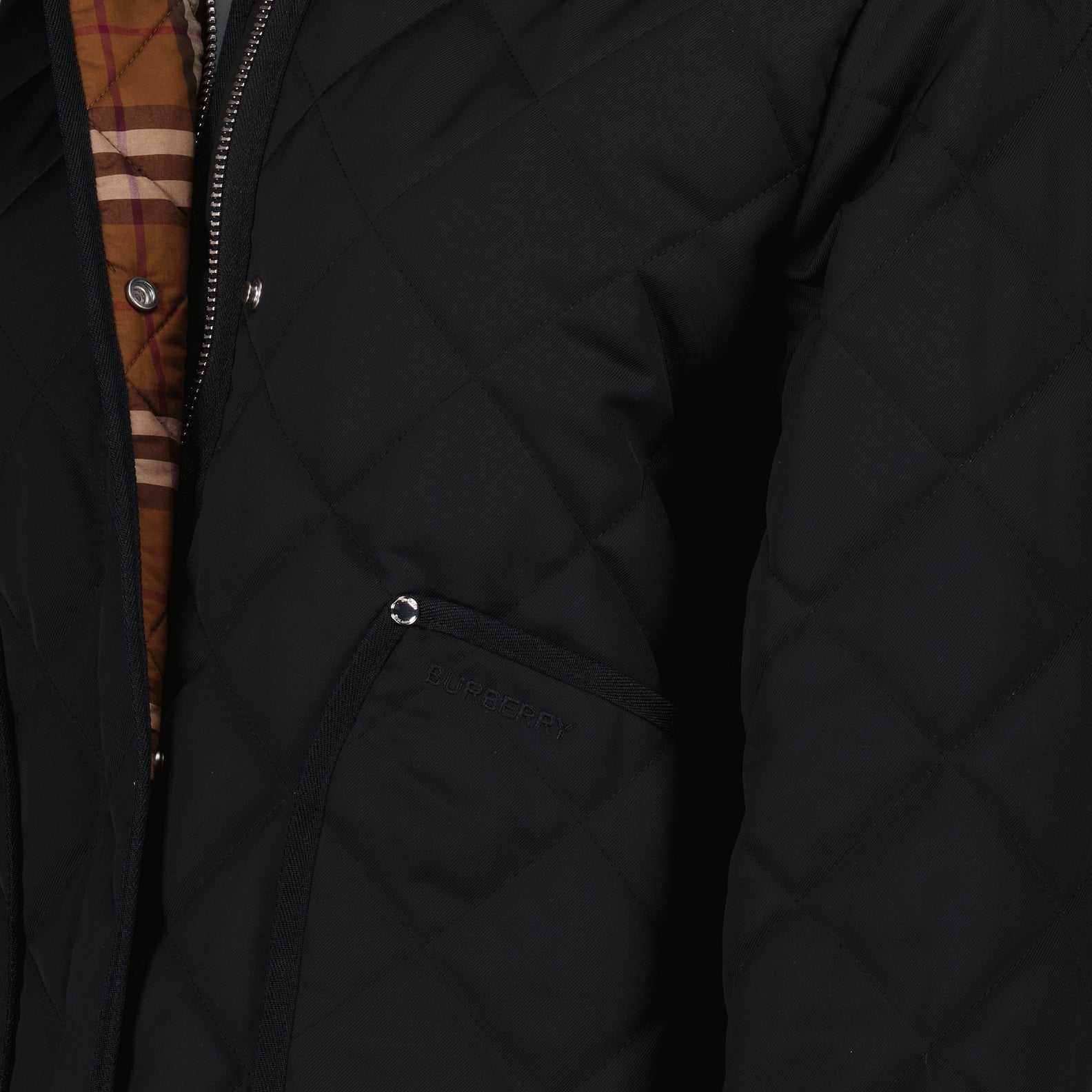 ジャケット ランフォード キルティングジャケット Burberry 黒 Femme