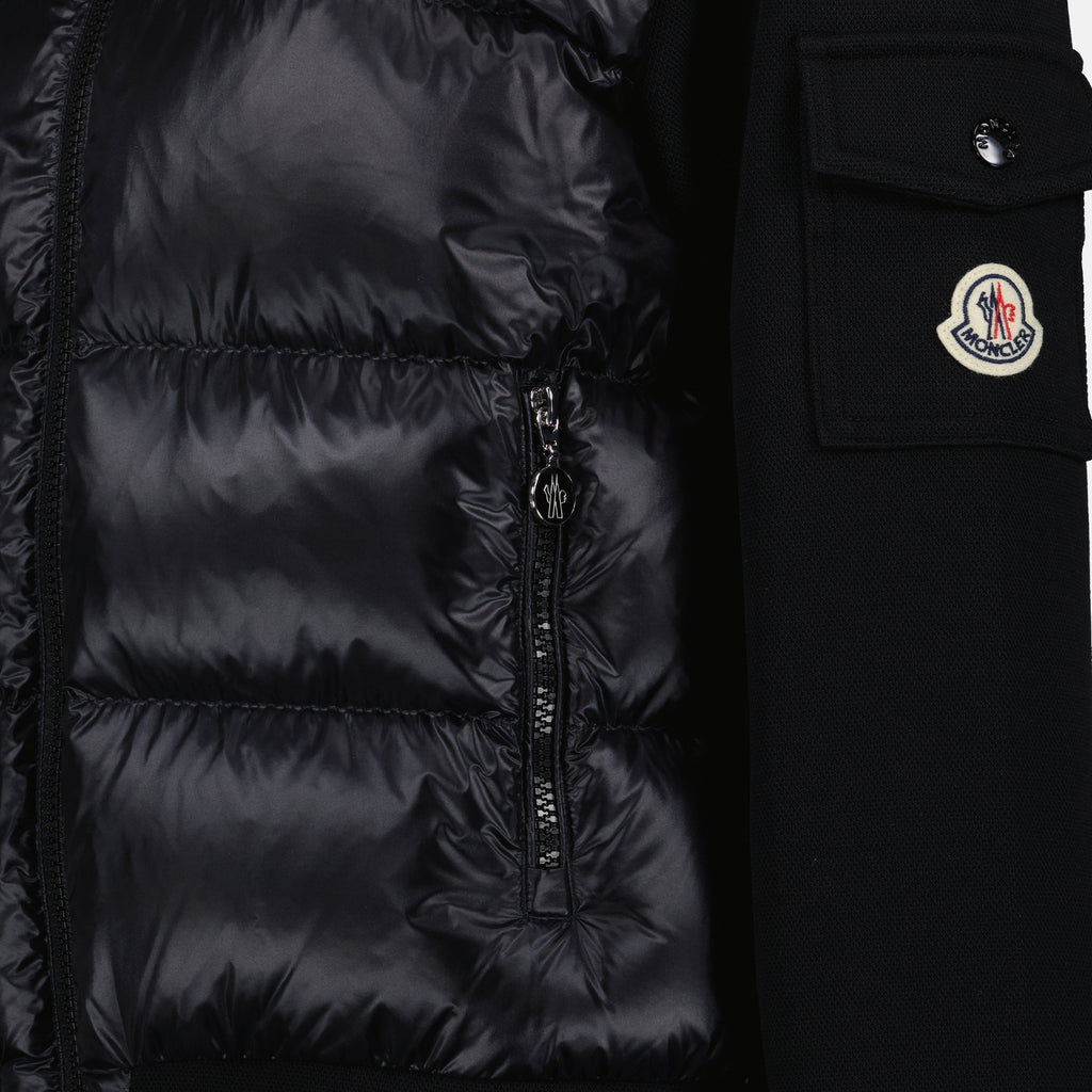 Vestes Veste bi-matière Moncler Noir Femme