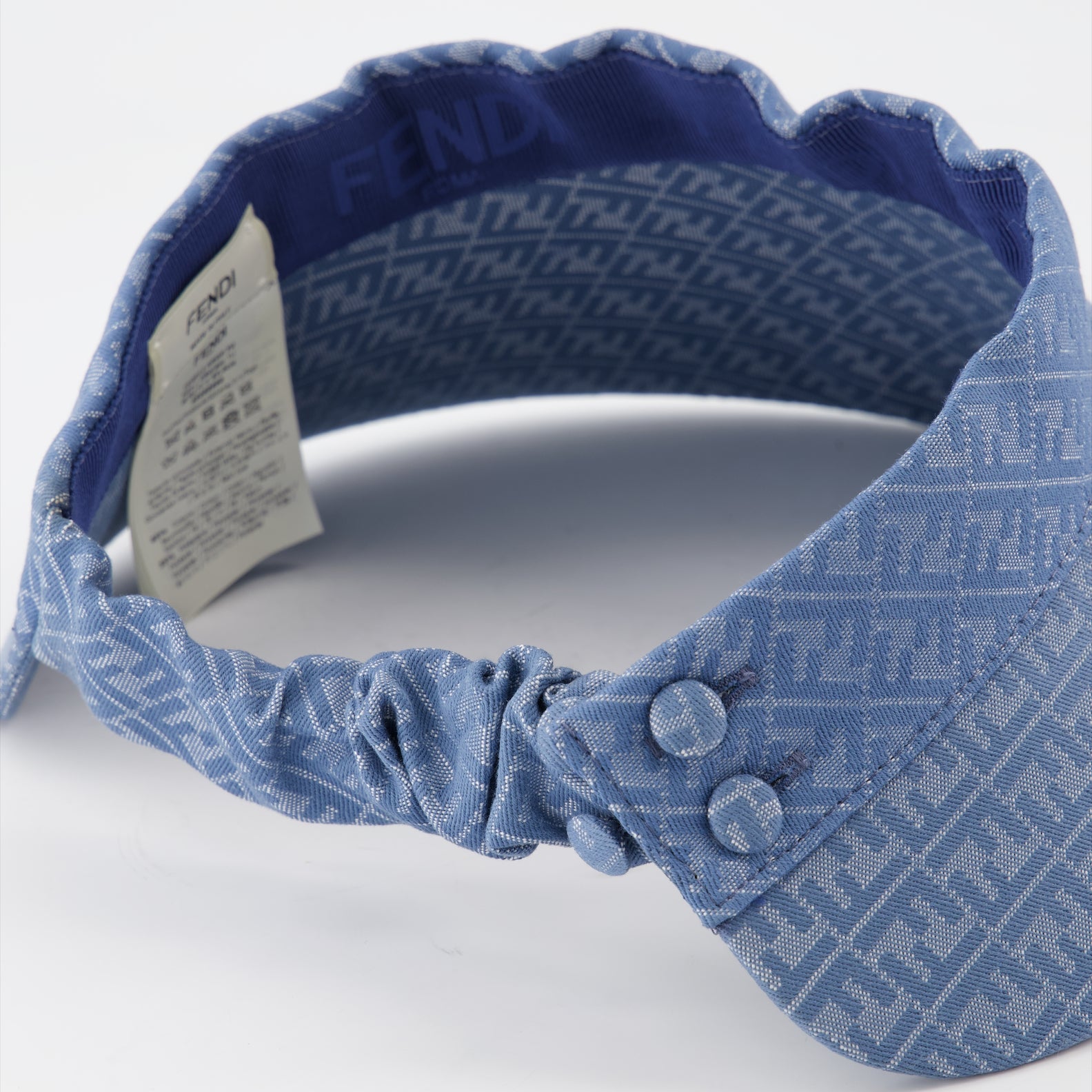 Cappelli, berretti e beanie Visière en denim Fendi Blu Femme